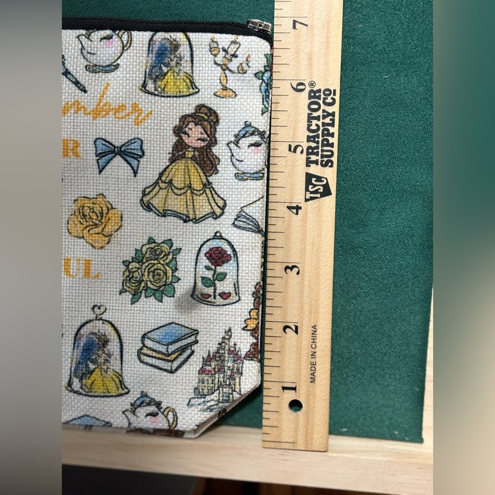 Beauty & the Beast Inspired Belle Makeup Bag Cosmetic Pouch - Picture 3 of 3